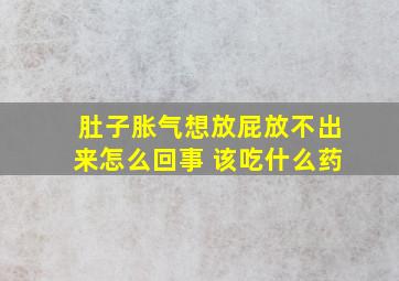 肚子胀气想放屁放不出来怎么回事 该吃什么药